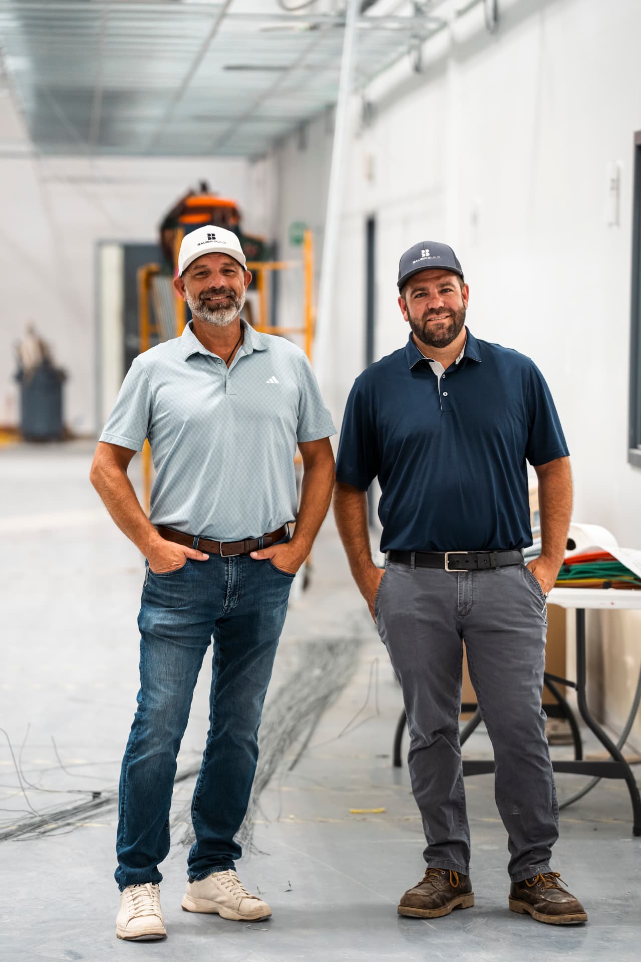 Erik Bauer and the Bauer-Build team inside an active commercial project space